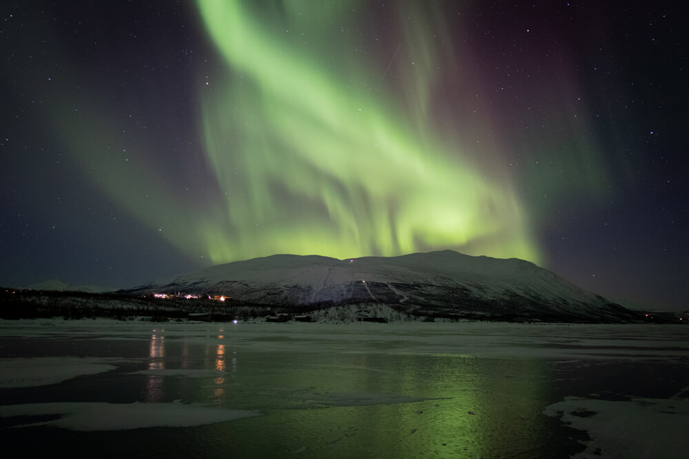 Northern lights above Abisko National Park in Sweden
